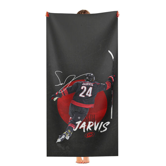 Carolina Hurricanes Seth Jarvis Ultra-Soft Luxury Bathroom Towels