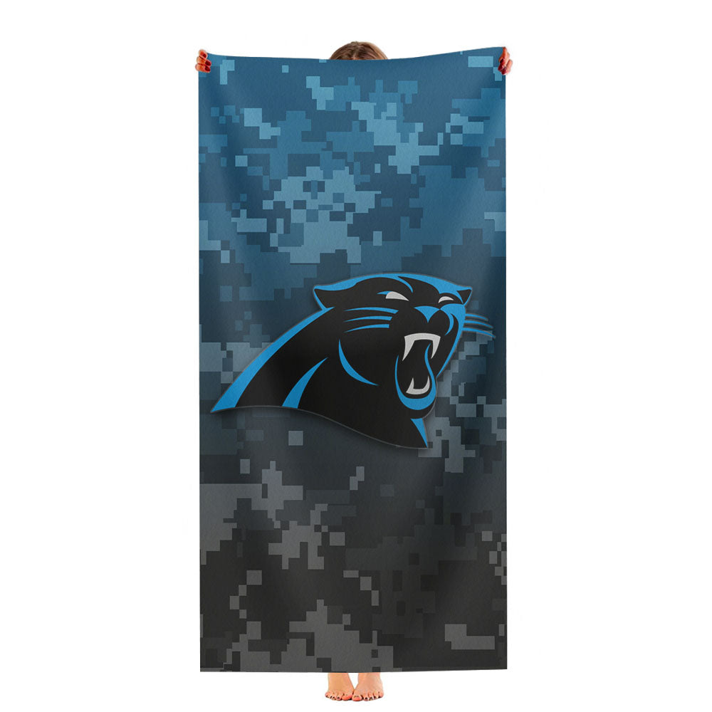 Carolina Panthers Logo Camo Ultra-Soft Luxury Bathroom Towels