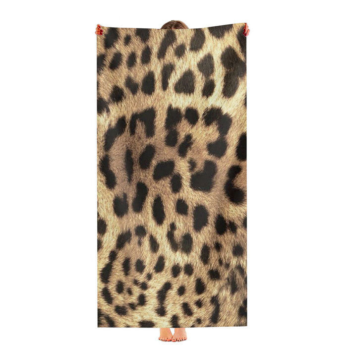 Cheetah Texture Pattern Style Soft Luxury Bathroom Towels