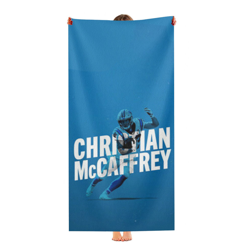Christian Mccaffrey Carolina Panthers Ultra-Soft Luxury Bathroom Towels