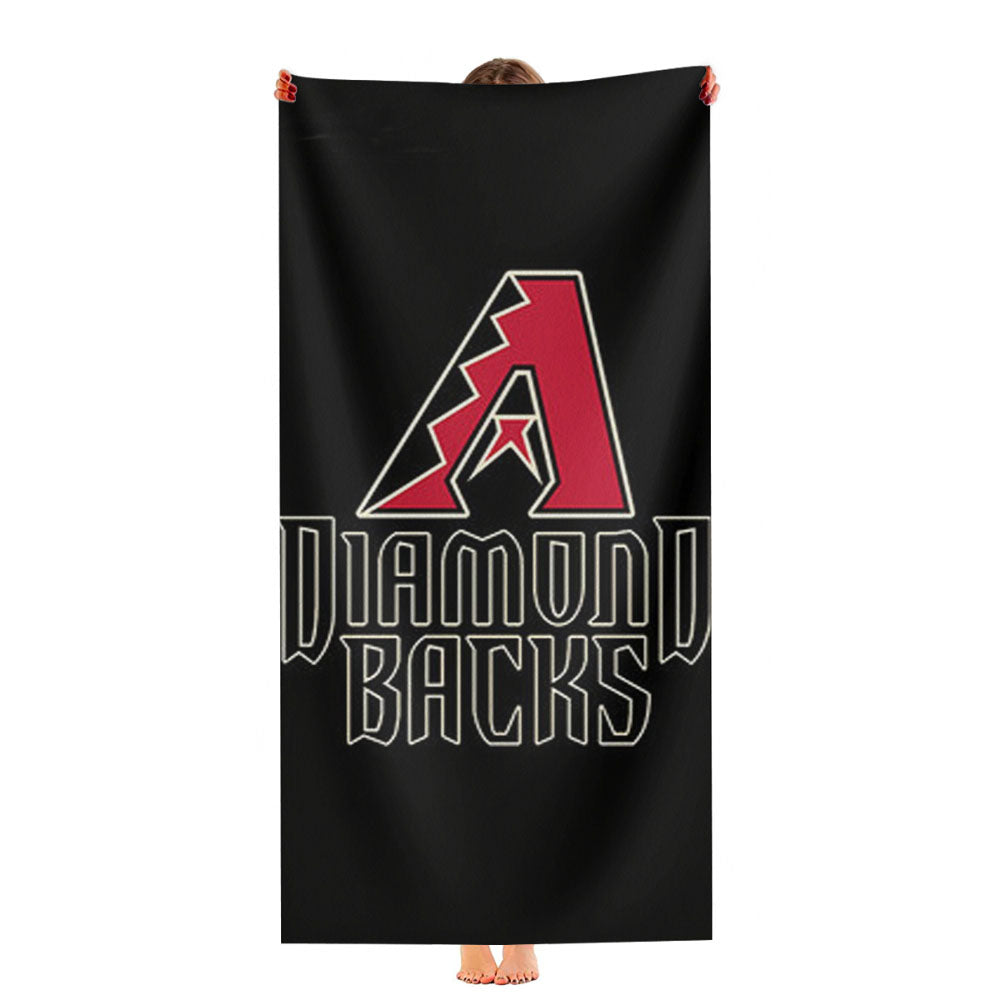 Diamond Backs Baseball Logo Black Ultra-Soft Luxury Bathroom Towels