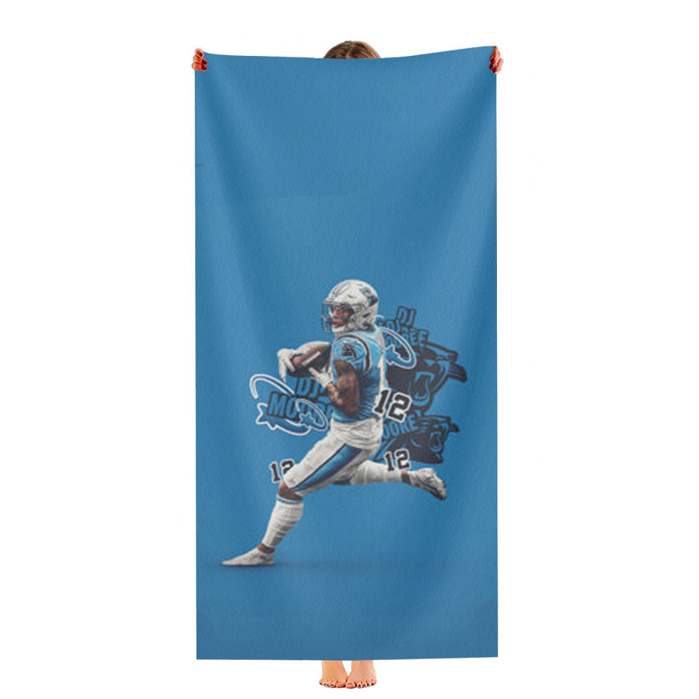 Dj Moore Carolina Panthers Ultra-Soft Luxury Bathroom Towels