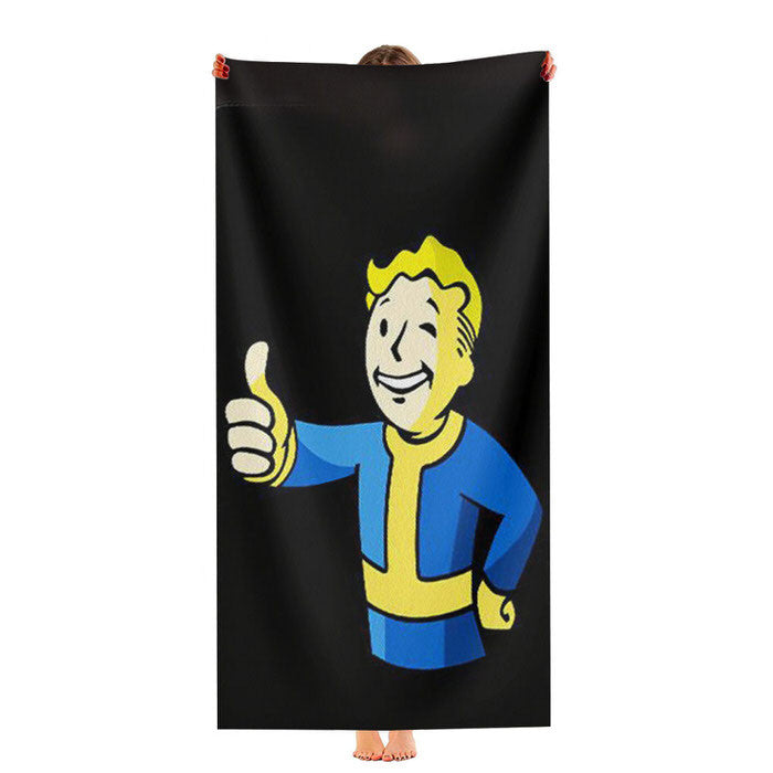 Fallout 4 Vault Boy Dark Soft Luxury Bathroom Towels