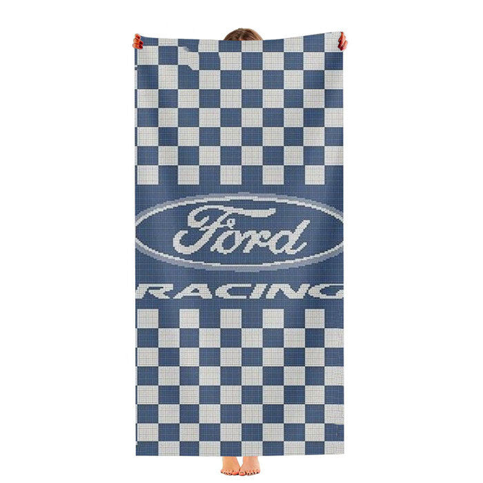Ford Racing Pattern Soft Luxury Bathroom Towels