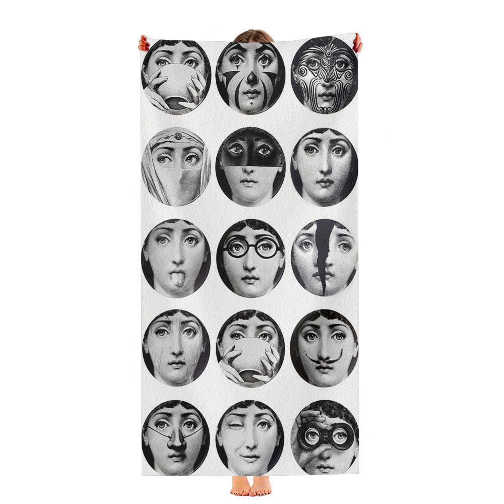 Fornasetti Face Ultra-Soft Luxury Bathroom Towels
