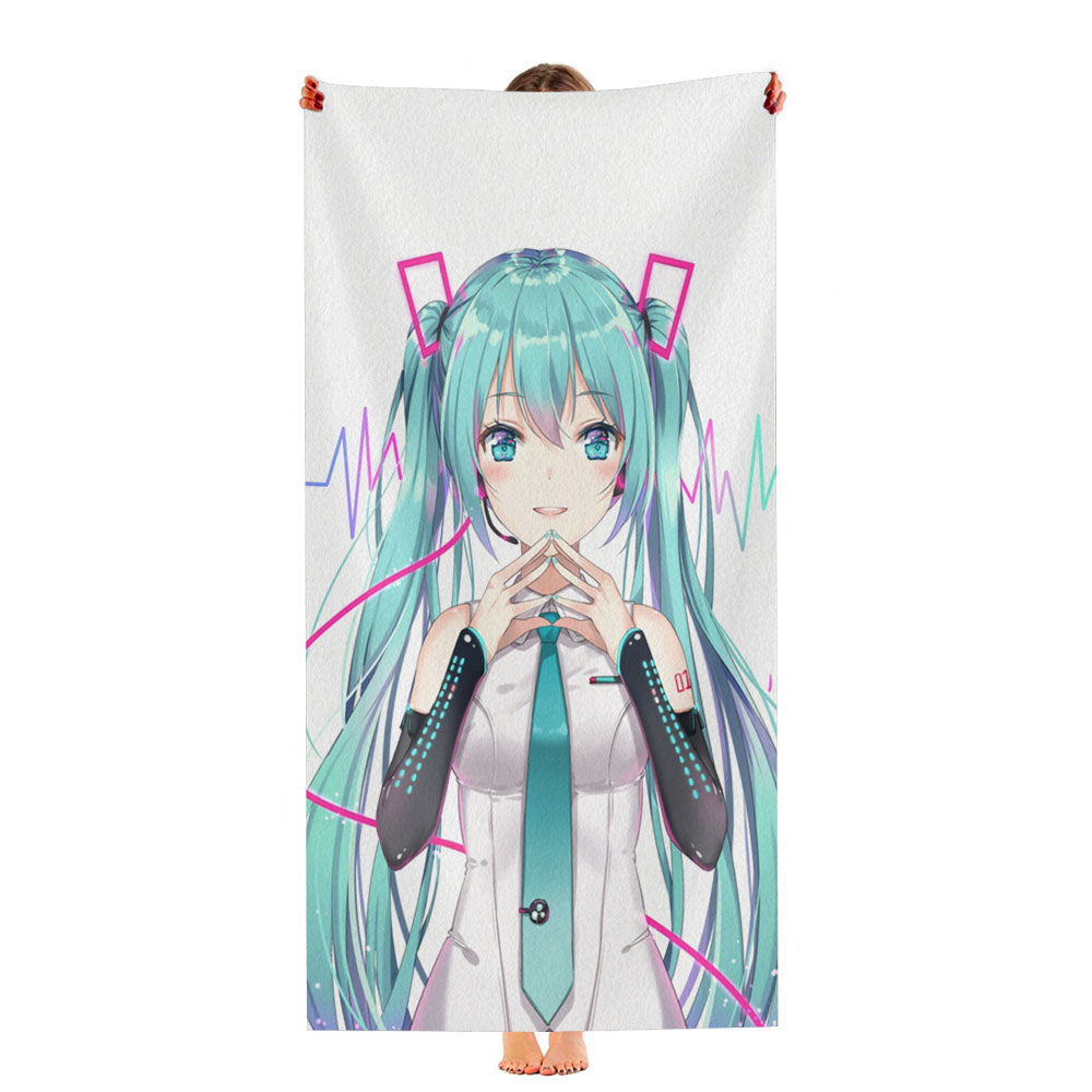 Hatsune Miku 2 Ultra-Soft Luxury Bathroom Towels