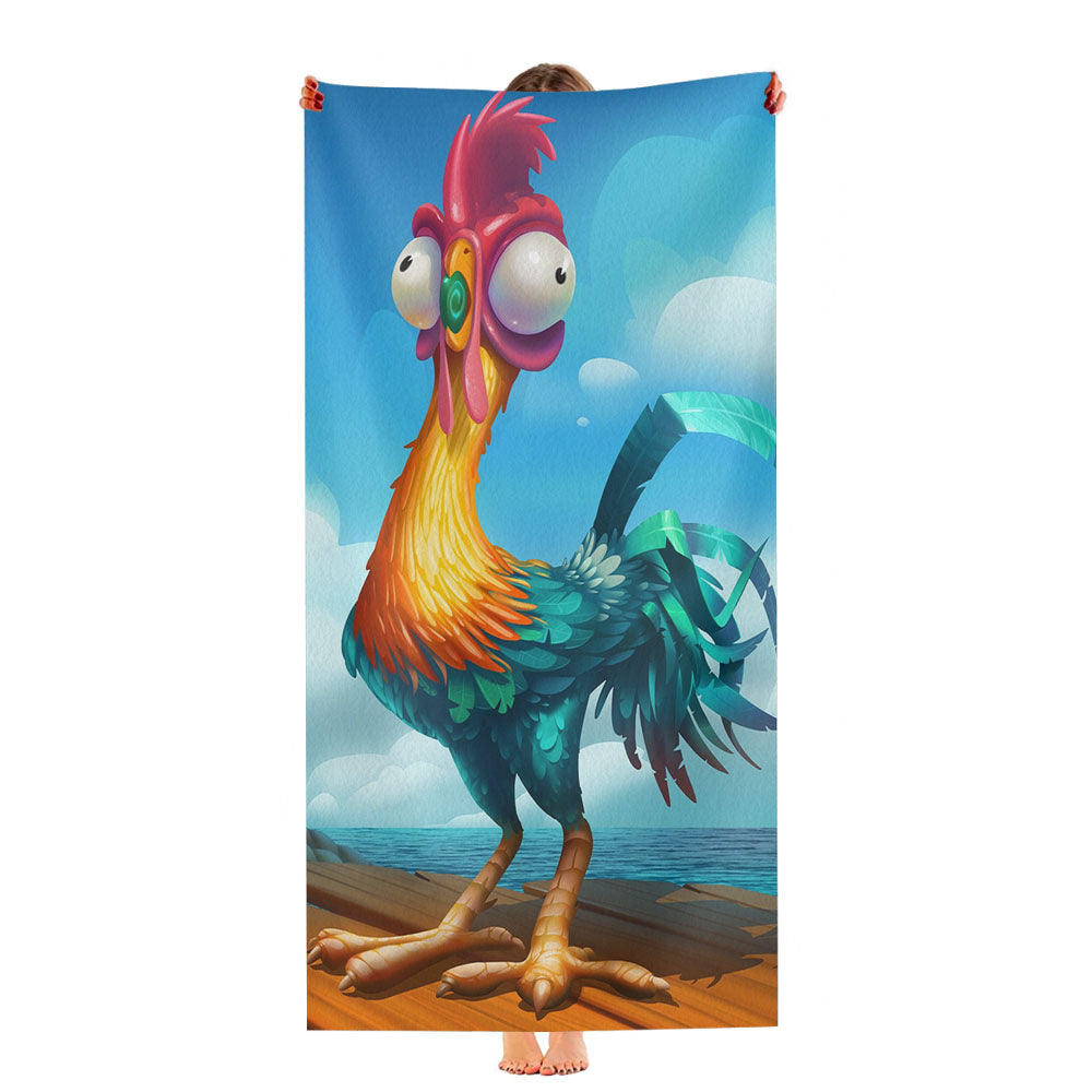 Hei Hei Chicken Moana Art Ultra-Soft Luxury Bathroom Towels