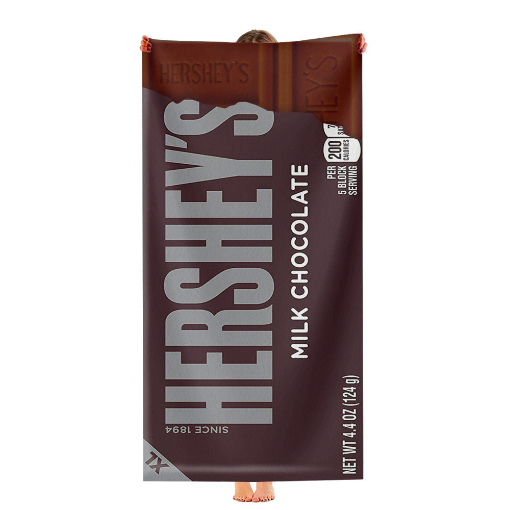 Hershey Milk Chocolate Candy Bar Xl Ultra-Soft Luxury Bathroom Towels