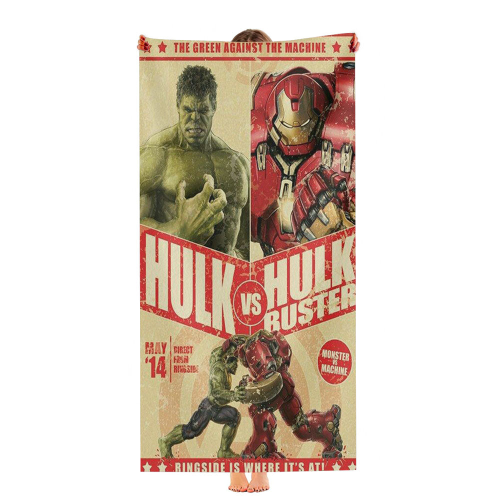 Hulk Vs Hulk Buster Ultra-Soft Luxury Bathroom Towels