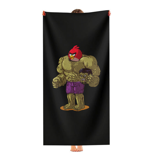 Hulk X Angry Red Bird Ultra-Soft Luxury Bathroom Towels