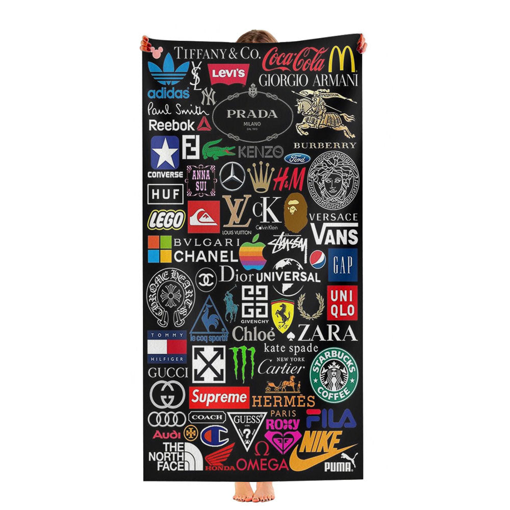 Hype Beast Brand Collages Ultra-Soft Luxury Bathroom Towels