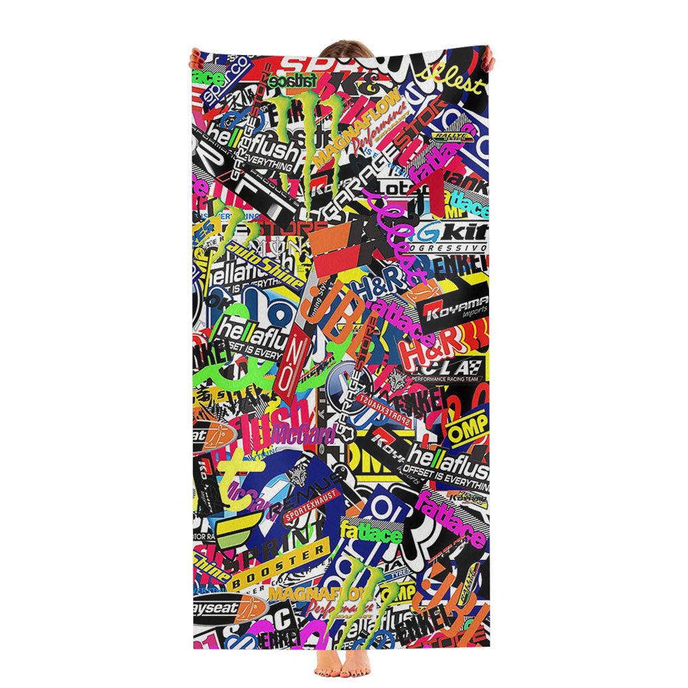 Hypebeast Sticker Bomb Collage Ultra-Soft Luxury Bathroom Towels