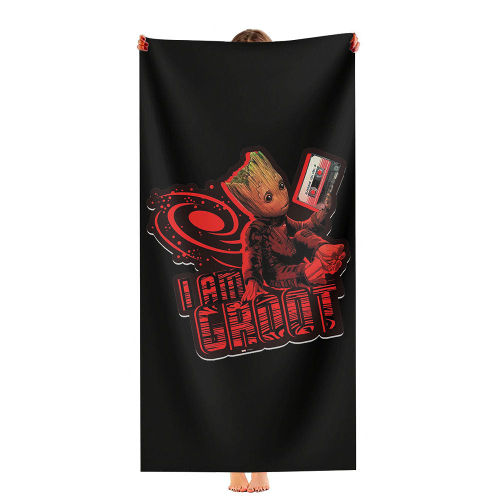 I Am Groot Art Ultra-Soft Luxury Bathroom Towels