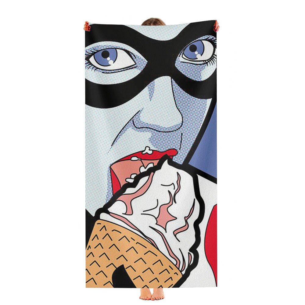 Ice Cream Harley Quinn The Secret Life Of Heroes Ultra-Soft Luxury Bathroom Towels