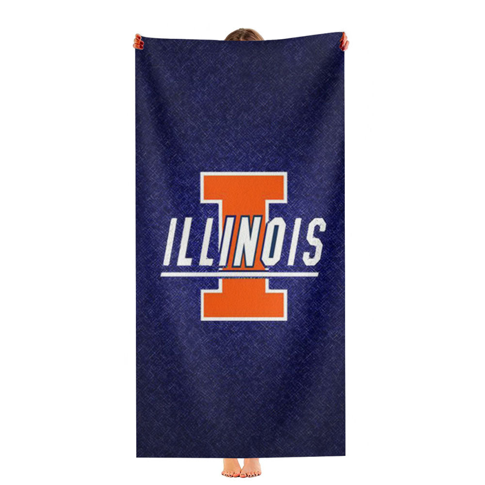 Illinois Fighting Logo Ultra-Soft Luxury Bathroom Towels
