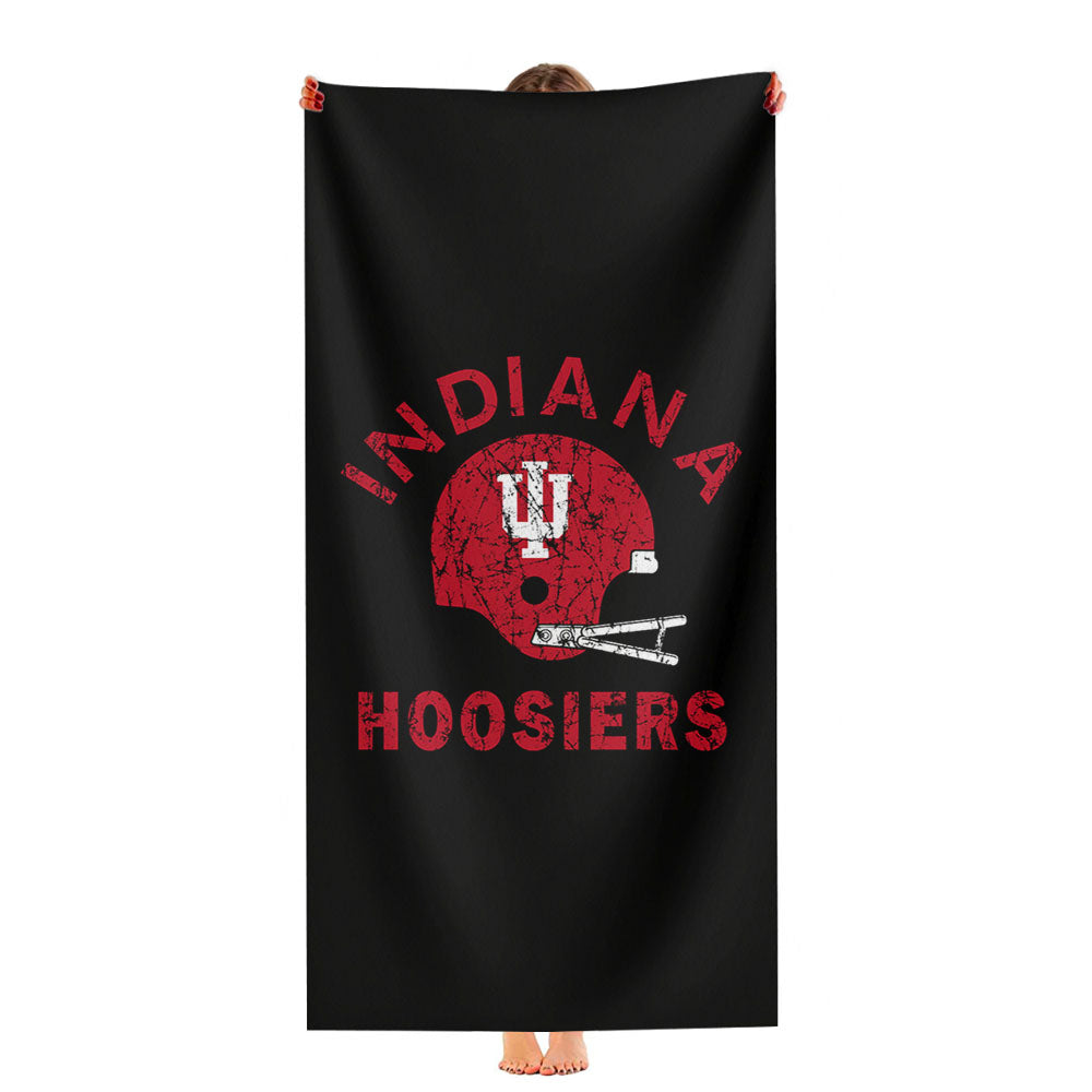Indiana Hoosiers Helmet Ultra-Soft Luxury Bathroom Towels