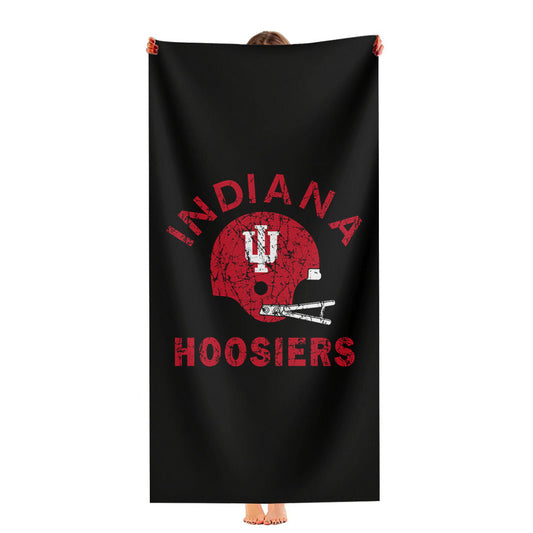 Indiana Hoosiers Helmet Ultra-Soft Luxury Bathroom Towels