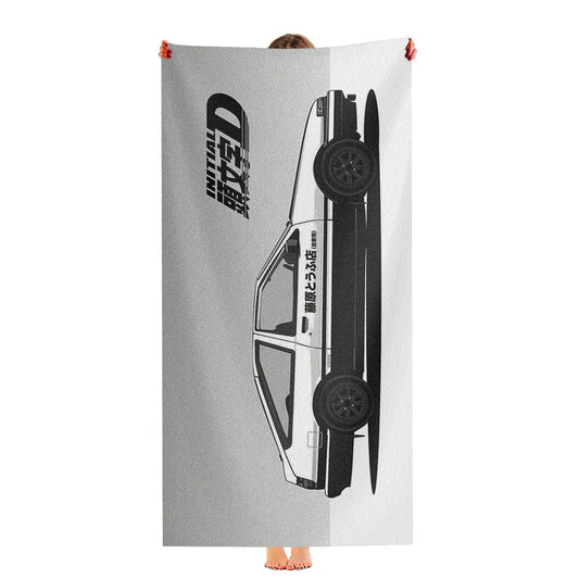 Initial D Car Ae86 Trueno Art Ultra-Soft Luxury Bathroom Towels