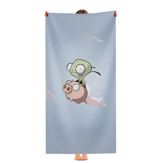 Invader Zoom And Pig Doom Song Ultra-Soft Luxury Bathroom Towels