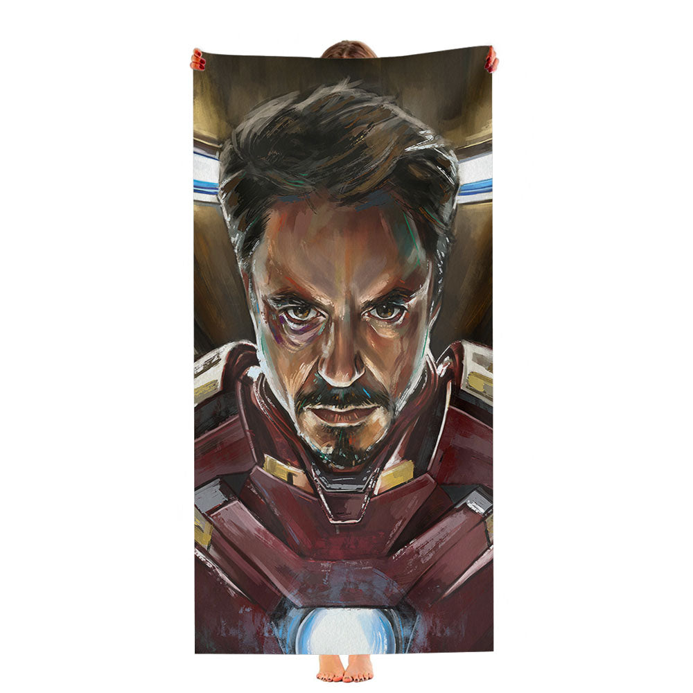 Ironman Illustration Ultra-Soft Luxury Bathroom Towels