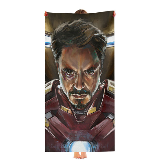 Ironman Illustration Ultra-Soft Luxury Bathroom Towels