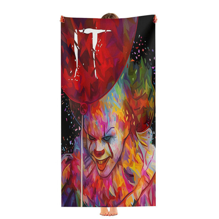 It Clown Pennywise Balloon Soft Luxury Bathroom Towels
