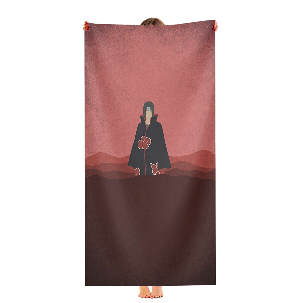 Itachi Uchiha Minimalist Wallpaper Ultra-Soft Luxury Bathroom Towels