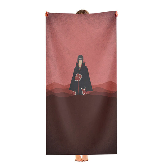 Itachi Uchiha Minimalist Wallpaper Ultra-Soft Luxury Bathroom Towels