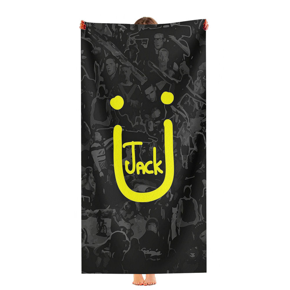 Jack U Logo Collage Ultra-Soft Luxury Bathroom Towels