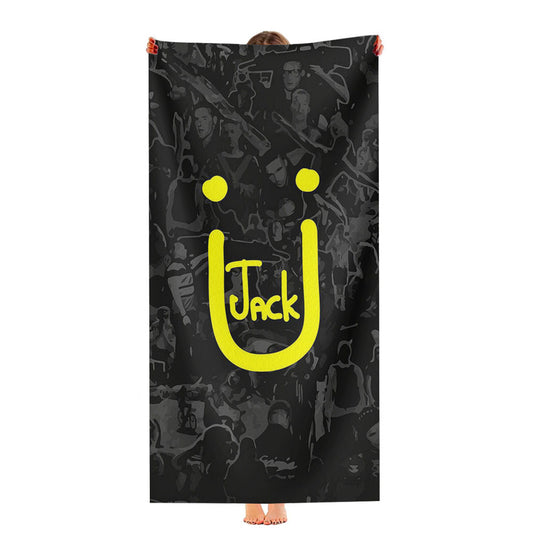 Jack U Logo Collage Ultra-Soft Luxury Bathroom Towels