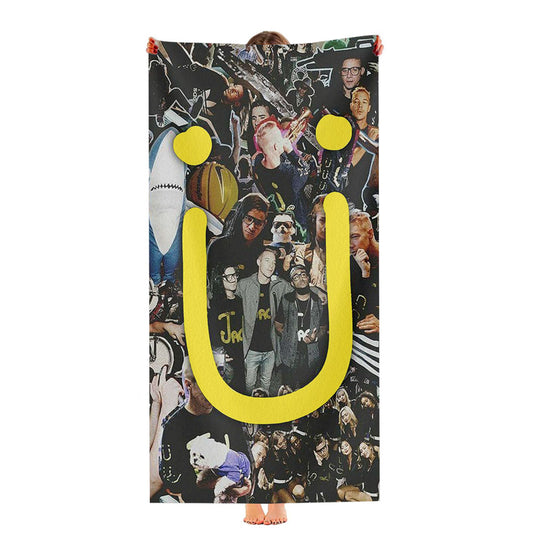 Jack U Photo Collage Ultra-Soft Luxury Bathroom Towels