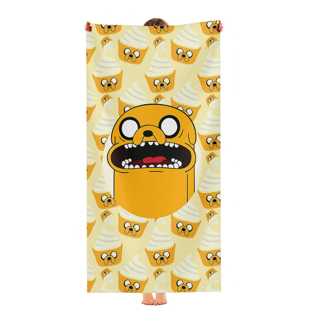 Jake Adventure Time Doodle Ice Cream Ultra-Soft Luxury Bathroom Towels