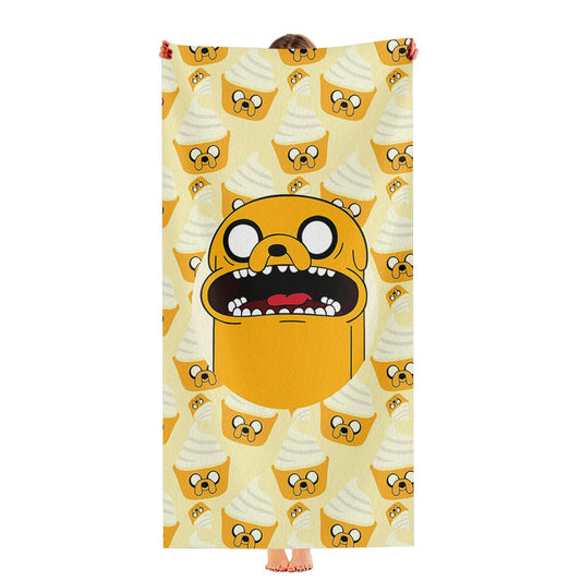 Jake Adventure Time Doodle Ice Cream Ultra-Soft Luxury Bathroom Towels