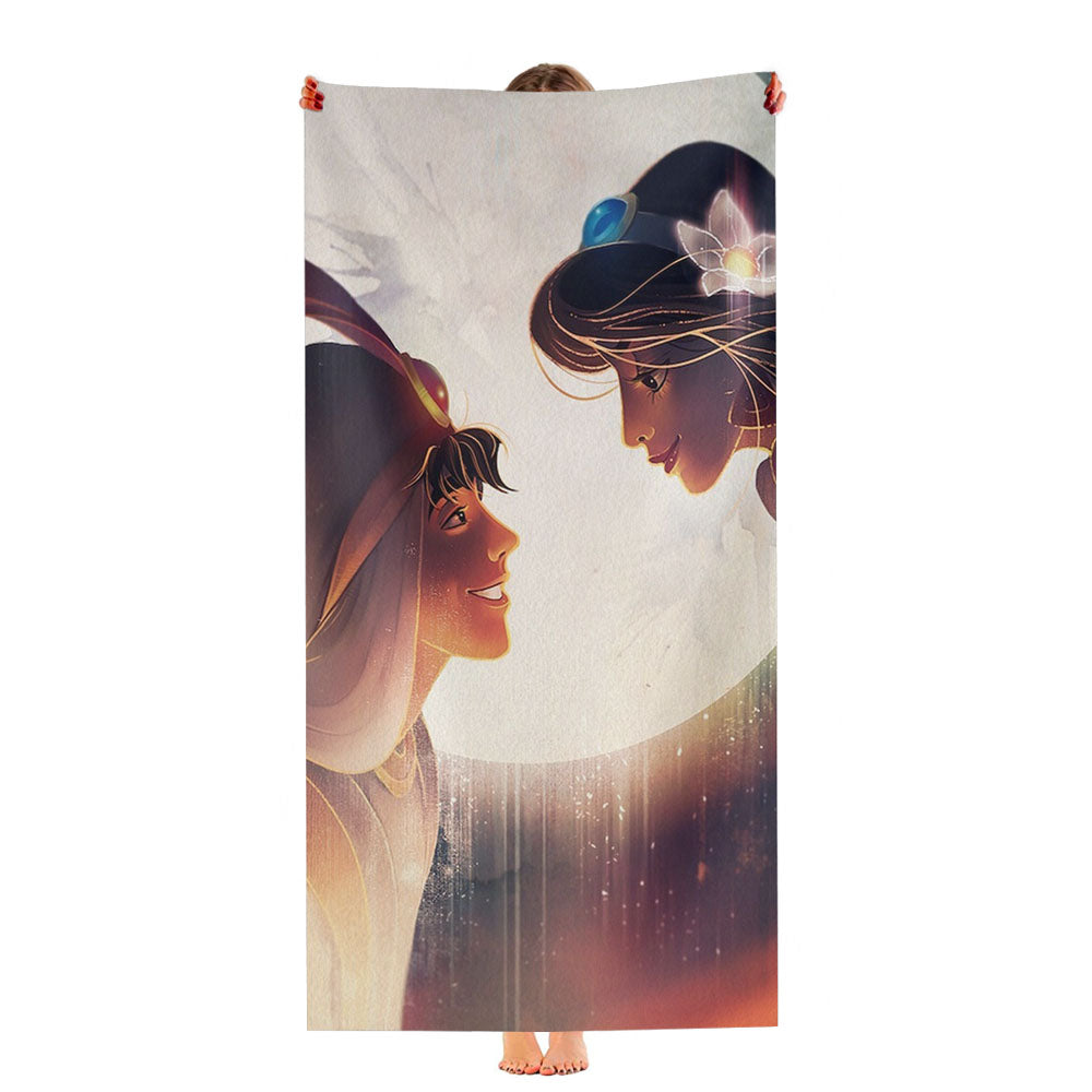 Jasmine Aladdin Wallpaper Ultra-Soft Luxury Bathroom Towels