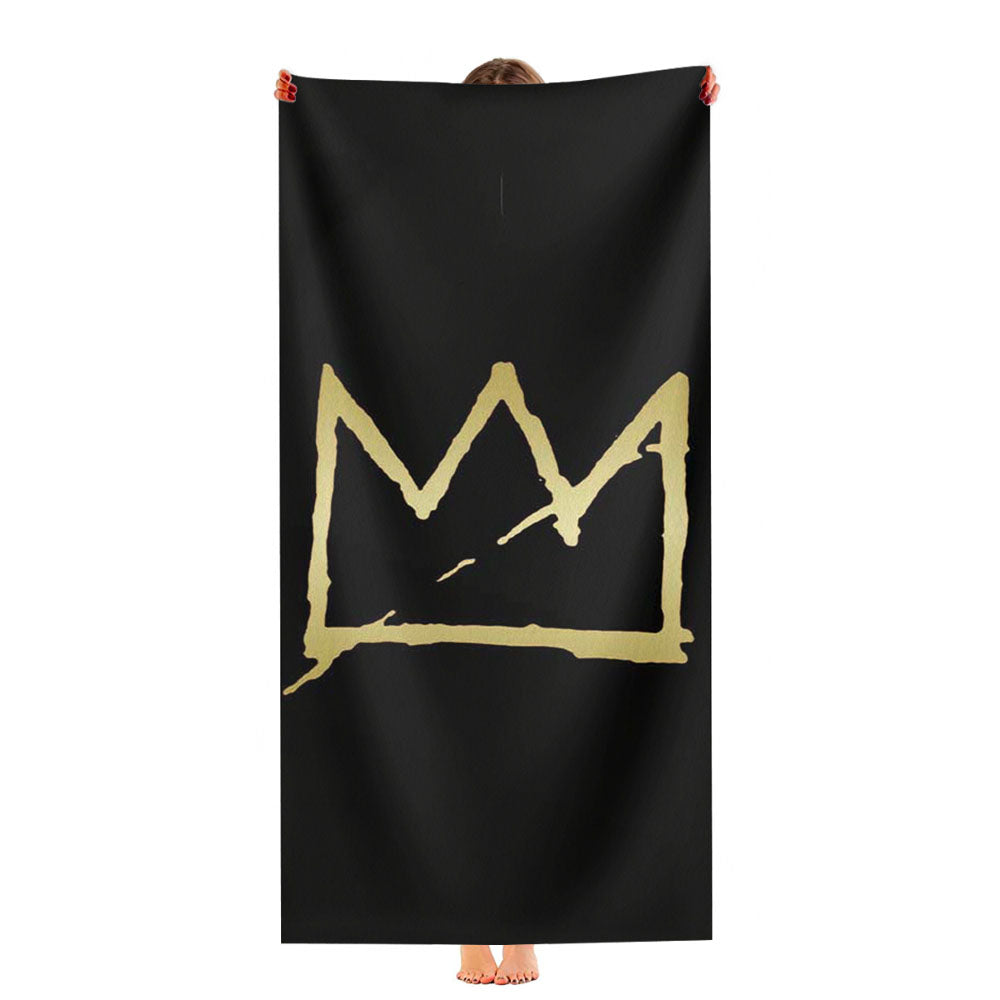 Jean Michel Basquiat Crown Ultra-Soft Luxury Bathroom Towels