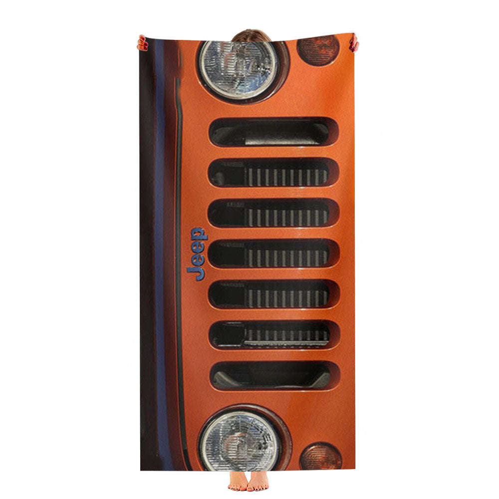 Jeep Wrangler Orange Ultra-Soft Luxury Bathroom Towels