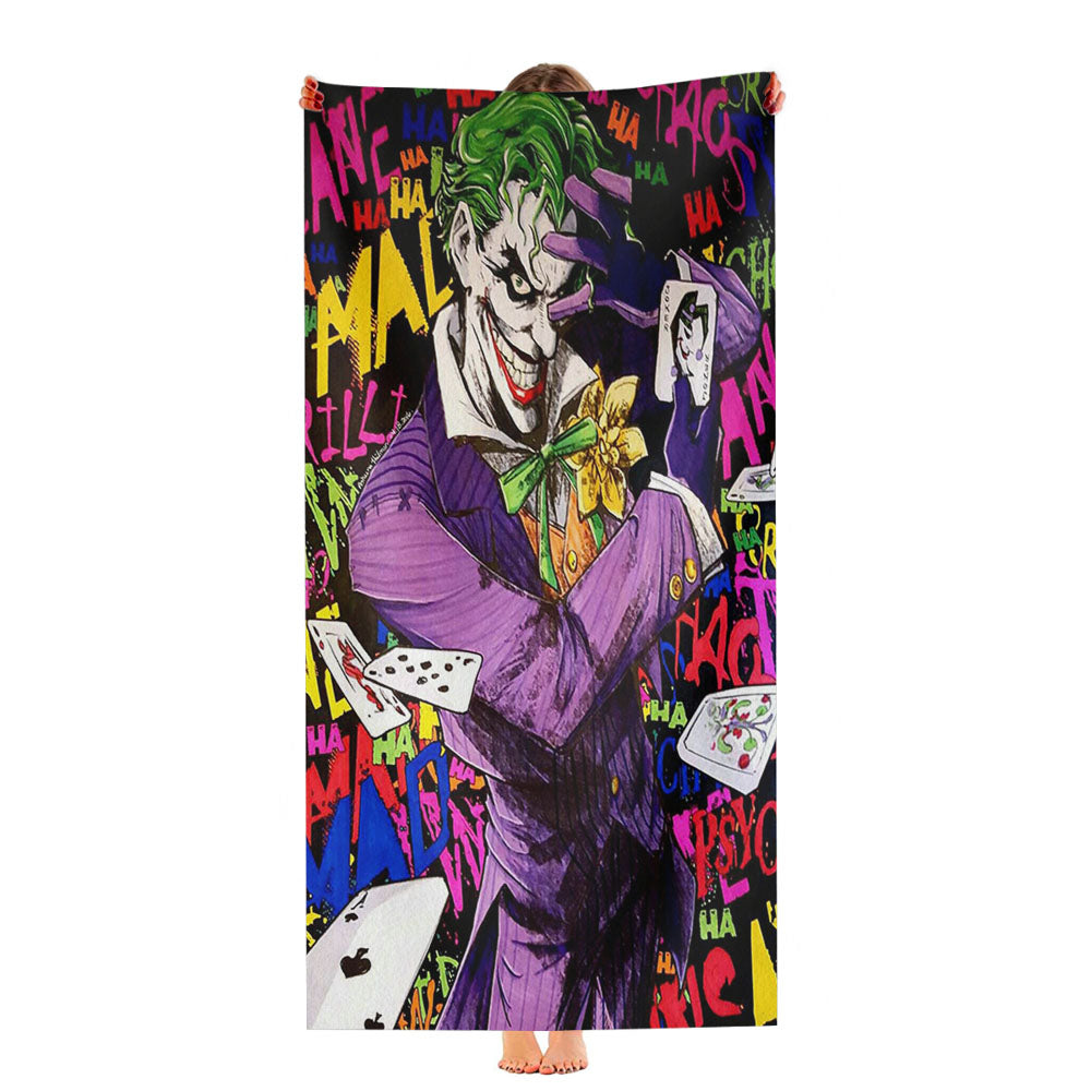 Joker Art Card Wallpapers Ultra-Soft Luxury Bathroom Towels