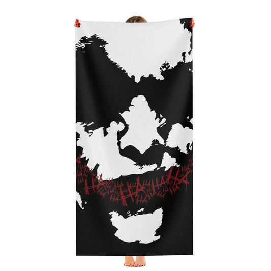Joker Face Silhouette Ultra-Soft Luxury Bathroom Towels