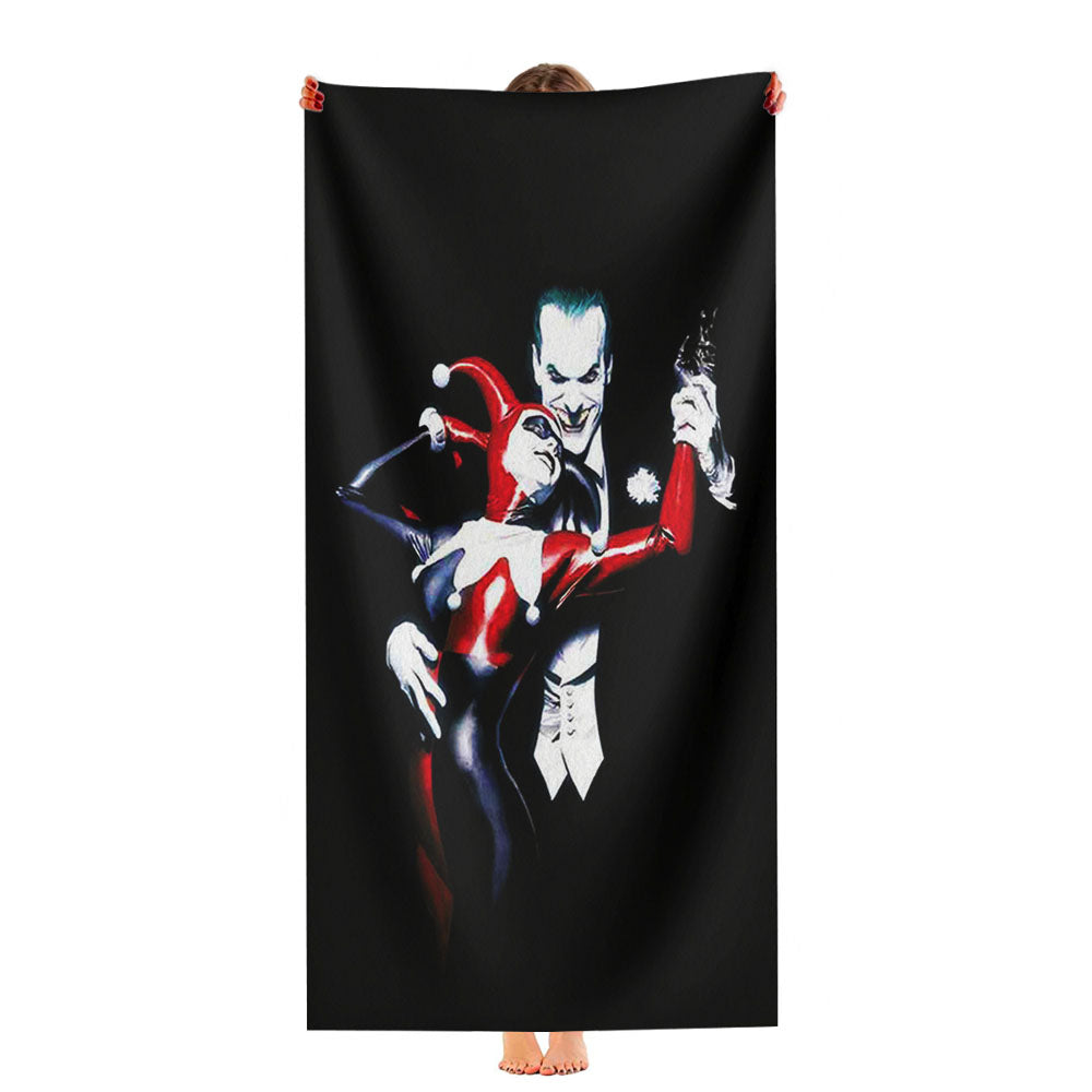 Joker Harley Queen Black Ultra-Soft Luxury Bathroom Towels