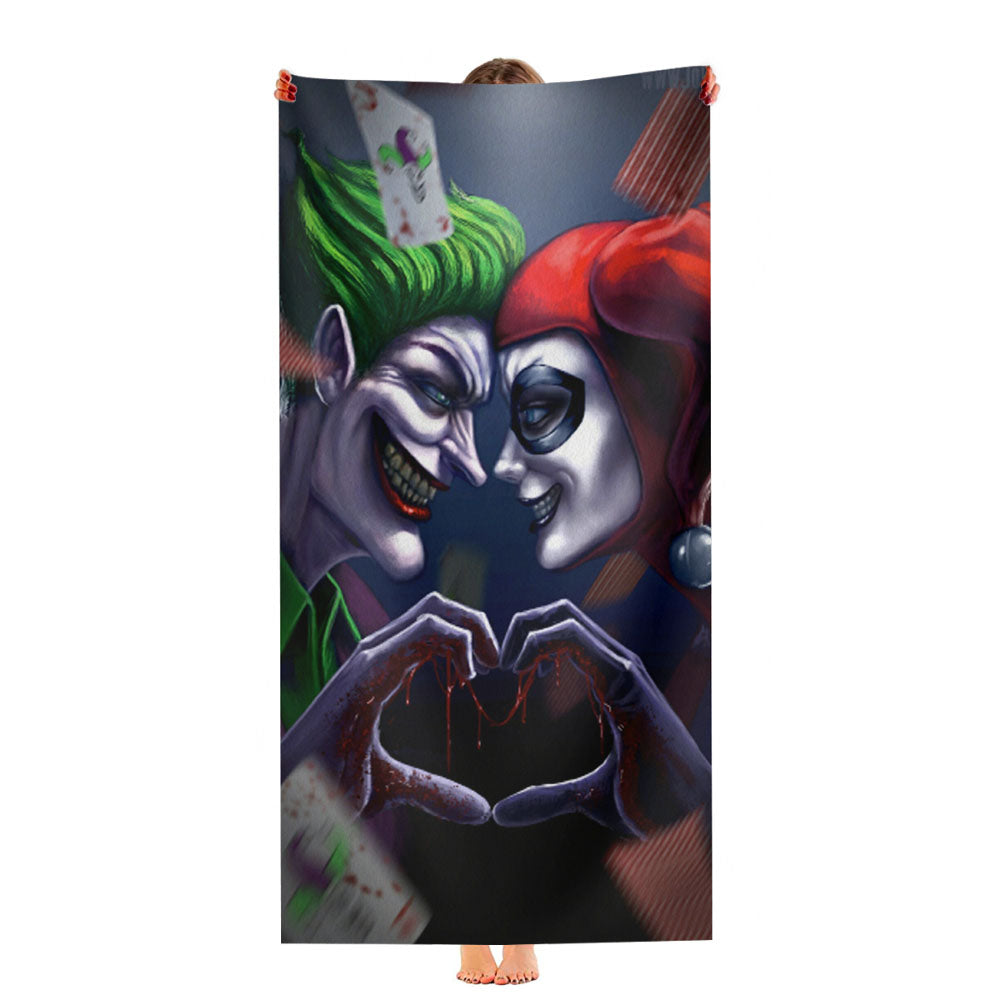 Joker Harley Quinn Smile Ultra-Soft Luxury Bathroom Towels