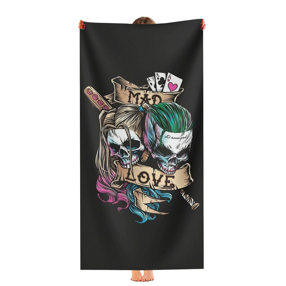 Joker Mad Love With Harley Quinn Ultra-Soft Luxury Bathroom Towels