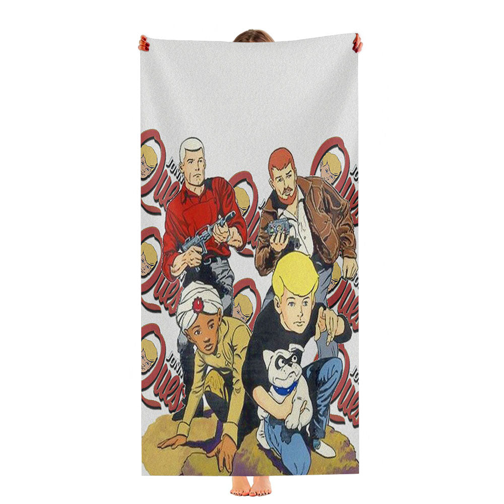 Jonny Quest Vintage Comic Noise Ultra-Soft Luxury Bathroom Towels
