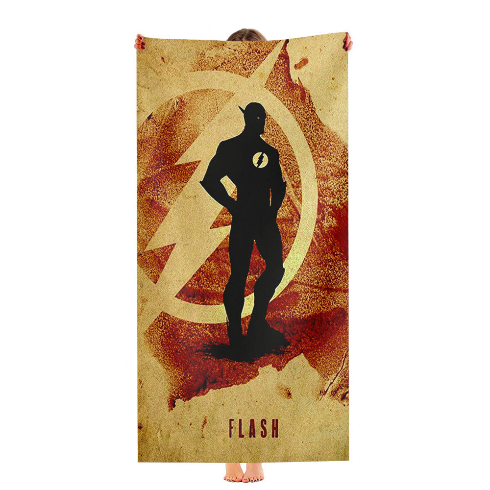 Justice League Silhouette Posters Flash Ultra-Soft Luxury Bathroom Towels