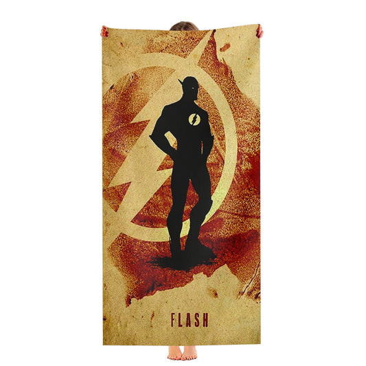 Justice League Silhouette Posters Flash Ultra-Soft Luxury Bathroom Towels