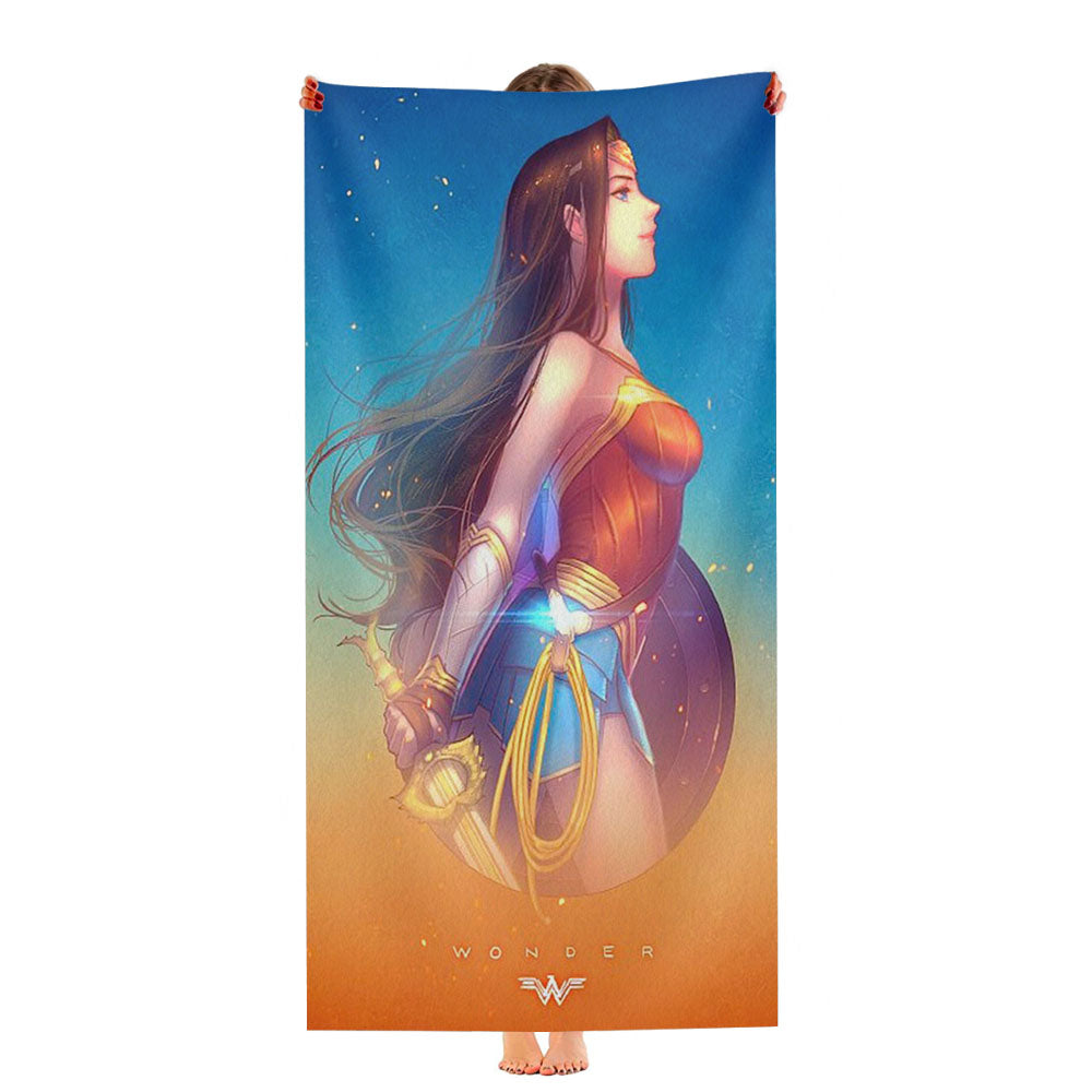 Justice League Wonder Woman Ultra-Soft Luxury Bathroom Towels