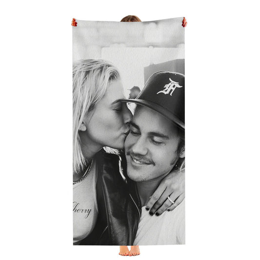 Justin Bieber Hailey Baldwin Kiss Ultra-Soft Luxury Bathroom Towels