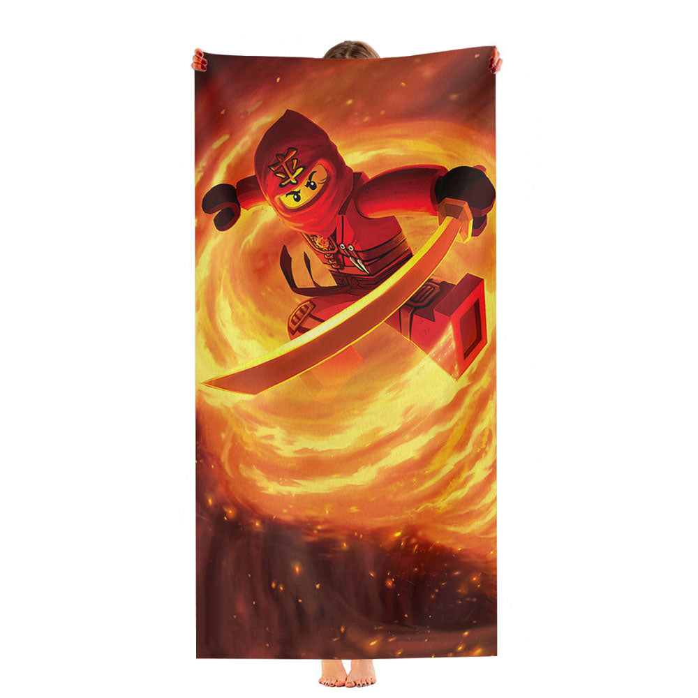 Kai Lego Red Ninjago Ultra-Soft Luxury Bathroom Towels