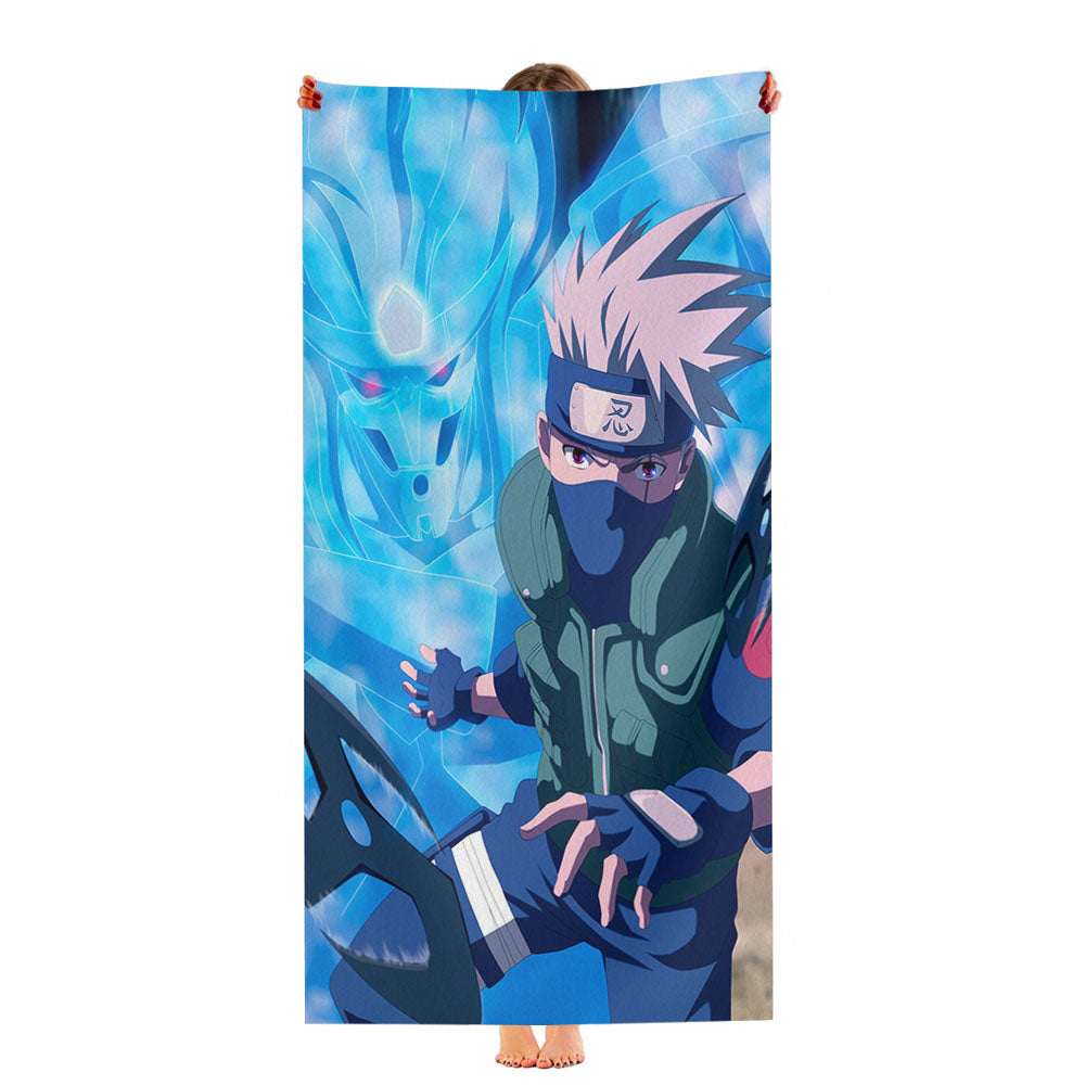 Kakashi Blue Susanoo Wallpaper Ultra-Soft Luxury Bathroom Towels