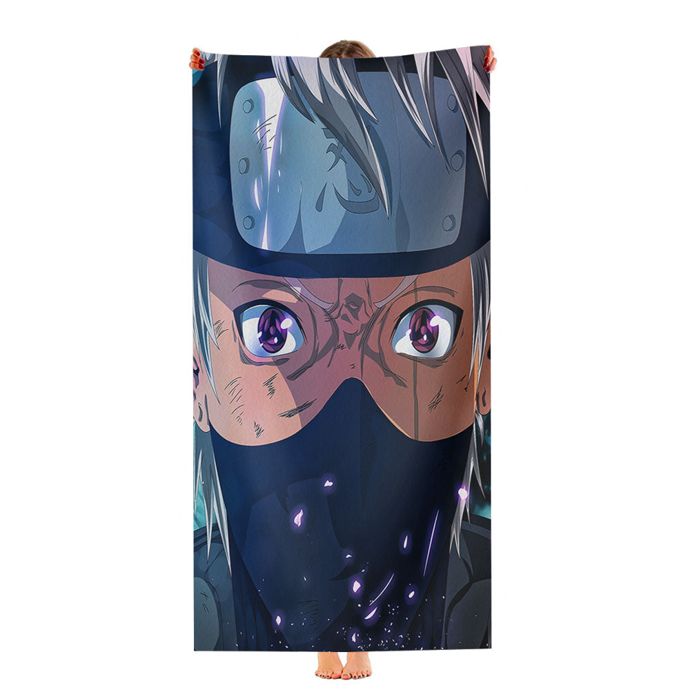 Kakashi Hatake - Naruto Manga Ultra-Soft Luxury Bathroom Towels