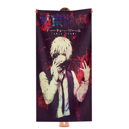 Kaneki Tokyo Ghoul Splat Blood Wallpaper Ultra-Soft Luxury Bathroom Towels